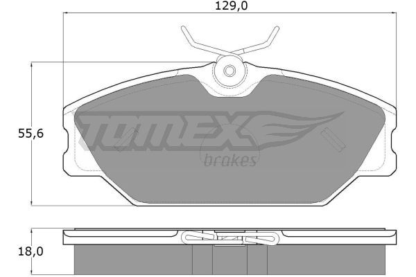 TOMEX BRAKES Piduriklotsi komplekt,ketaspidur TX 10-761